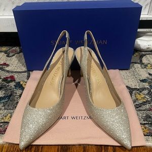 stuart weitzman linsi pointed toe slingback pump